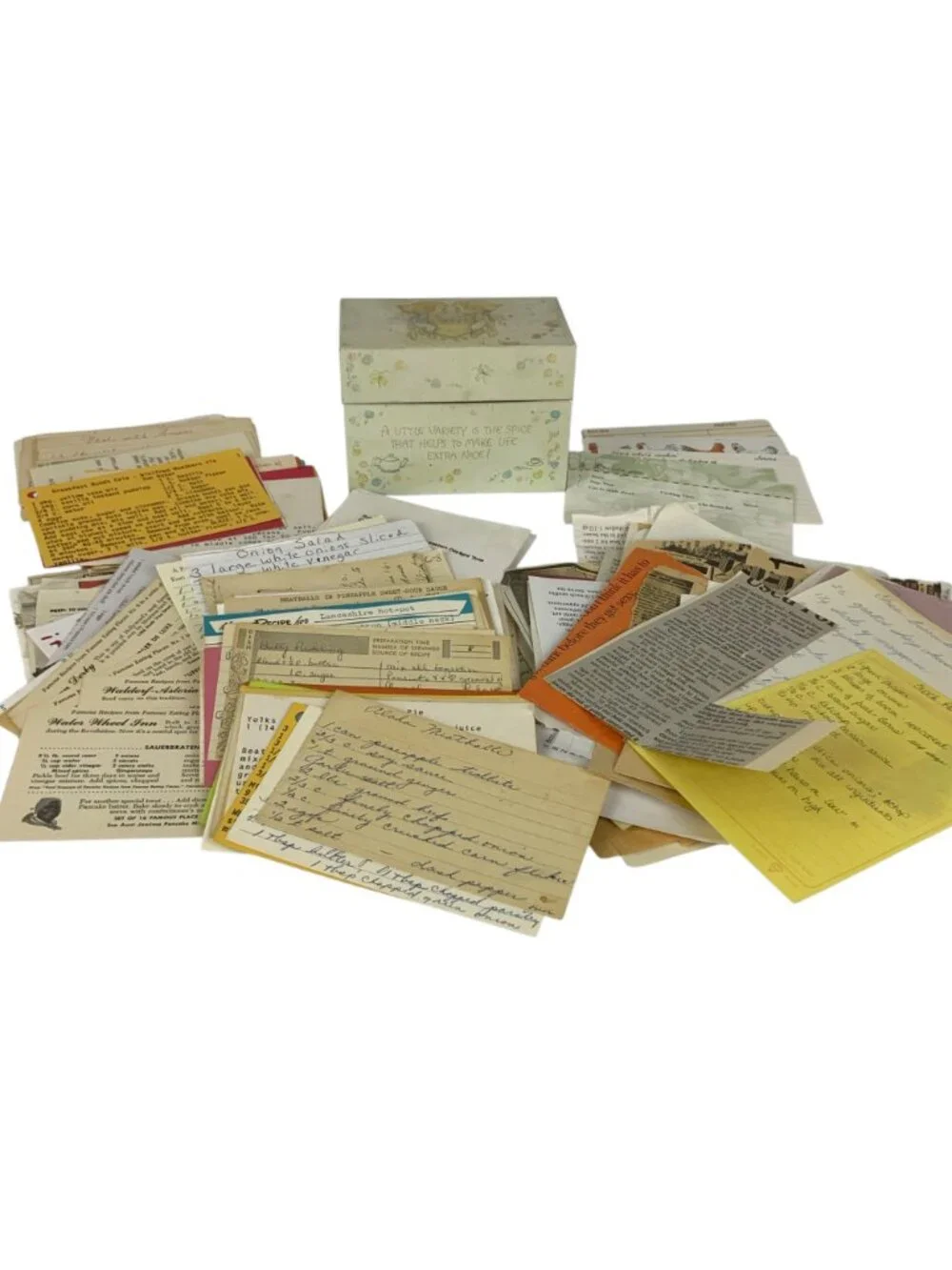 Vintage Hallmark Betsey Clark Metal Recipe Box 200+ Handwritten Typed Clipped
